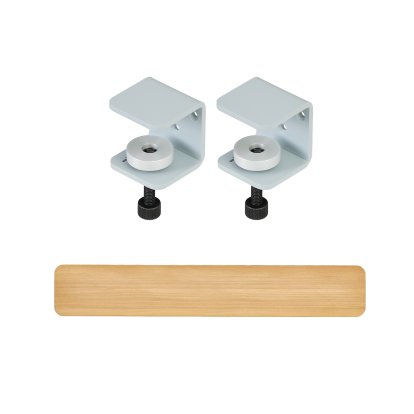 Tiptoe Wall Shelf, Solid Oak, Wall shelf 120 cm, Pale blue