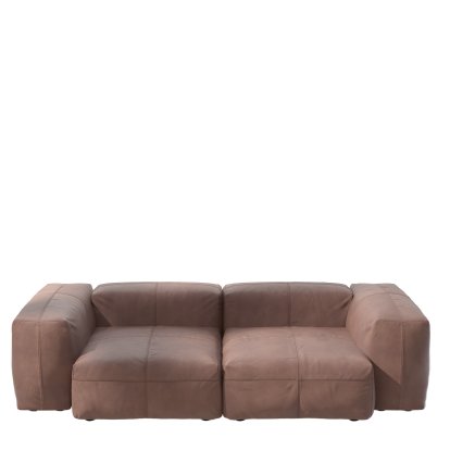 Vetsak Sofa Set 2, M, Leather - Stone, Without cushion