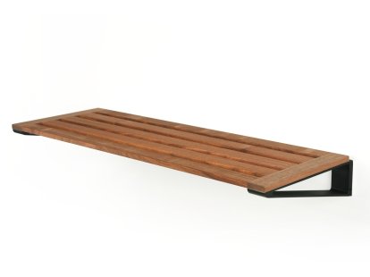 Knax Shoe Rack, Shoe Rack 8 (80 cm), Walnut oiled, Black