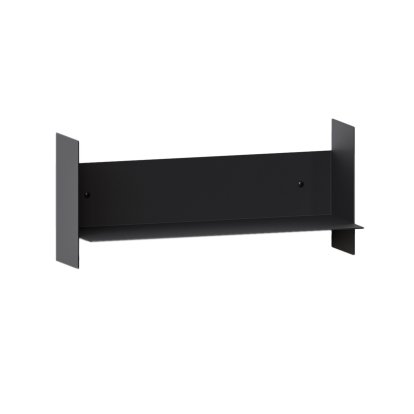 Pli Wall Shelf Classic, 45 cm, Graphite black, Without hooks
