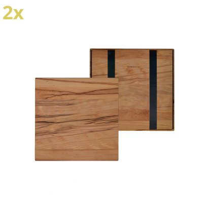 Wooden Overlay (Set of 2) for USM Haller Shelves, Size L, 35 cm x 35 cm, Heartwood beech