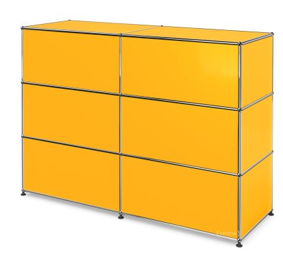 USM Haller Counter Type 1, Golden yellow RAL 1004, 150 cm (2 elements), 50 cm
