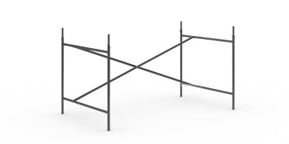 Eiermann 2 Table Frame, Black, Vertical,  offset, 135 x 78 cm, With extension (height 72-85 cm)