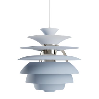 PH Snowball Pendant Lamp, Dusty blue / Chrome