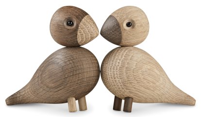 Lovebirds Wooden Figure