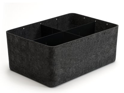 USM Inos Box, W 45,3 x H 19 cm, Anthracite , Partition 3