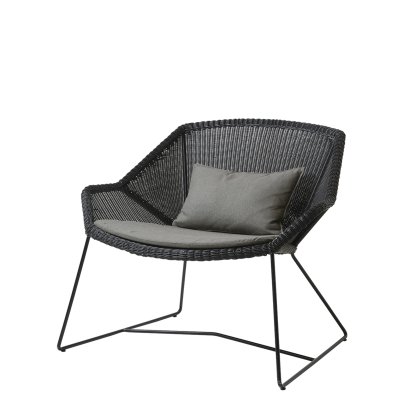Breeze Lounge Chair Lowback, Black, Natté - Taupe