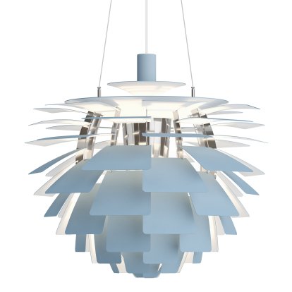 PH Artichoke Pendant Lamp, Dusty blue / Chrome, Ø 60 cm