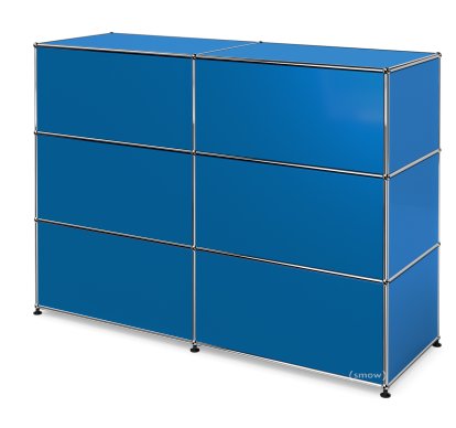 USM Haller Counter Type 1, Gentian blue RAL 5010, 150 cm (2 elements), 50 cm