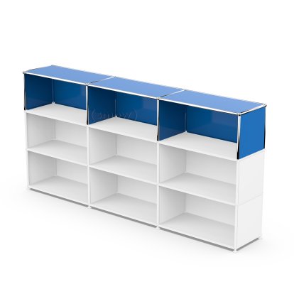 USM Haller Extension Kit Vertical 3, Gentian blue RAL 5010, 35 cm