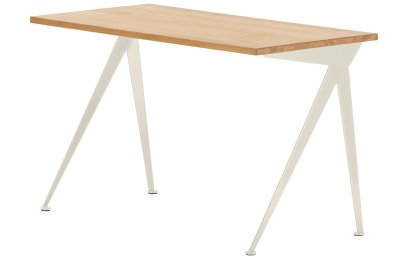 Compas Direction Desk, Natural oak solid, oiled, Ecru