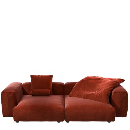 Vetsak Sofa Set 2, XL, Suave - Saffron, With cushions