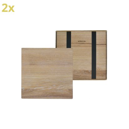 Wooden Overlay (Set of 2) for USM Haller Shelves, Size L, 35 cm x 35 cm, Oak, white oiled