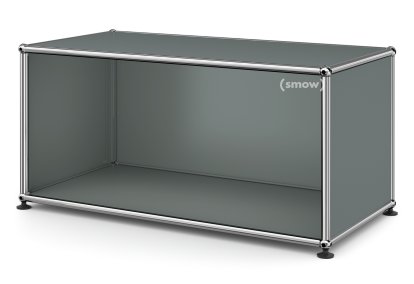 USM Haller Lowboard M open, Mid grey RAL 7005
