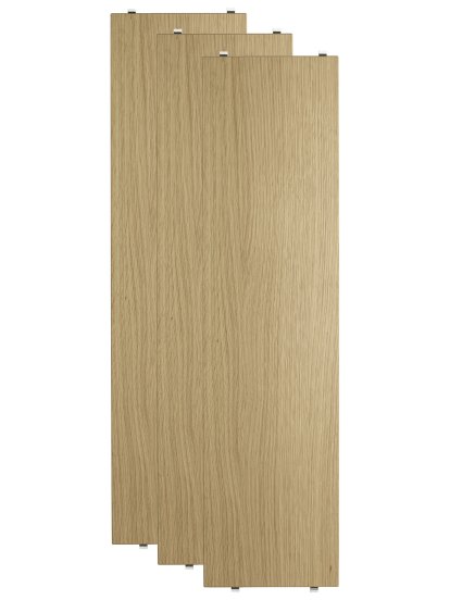String System Shelves (Set of 3), 78 x 20 cm, Oak veneer