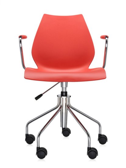 Maui Swivel Chair, With armrests, Purple red