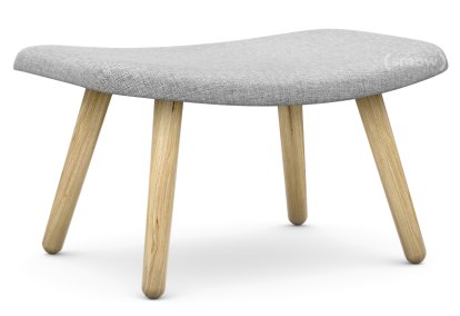 About A Lounge Ottoman AAL 03, Hallingdal 130 - light grey, Lacquered oak