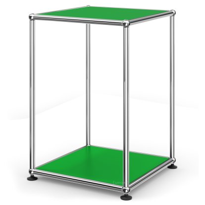 USM Haller High Side Table 35, Both panels metal, USM green