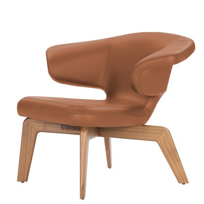 Munich Lounge Chair, Classic Leather cognac, Walnut