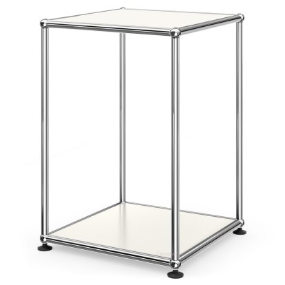 USM Haller High Side Table 35, Both panels metal, Pure white RAL 9010