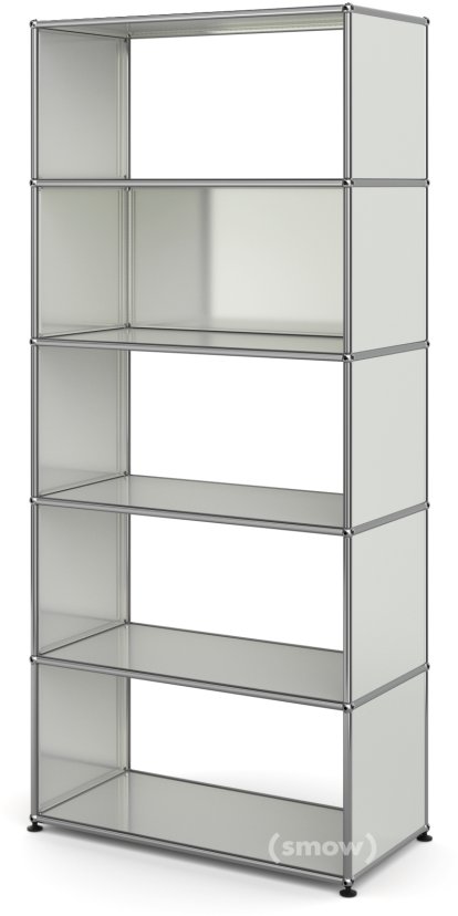 USM Haller Living Room Shelf M Type 1, 1 back panel, Light grey RAL 7035