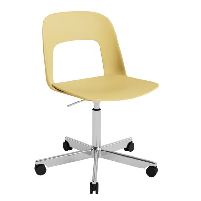 Layout 141 Swivel Chair, Biscotti, Polished aluminium