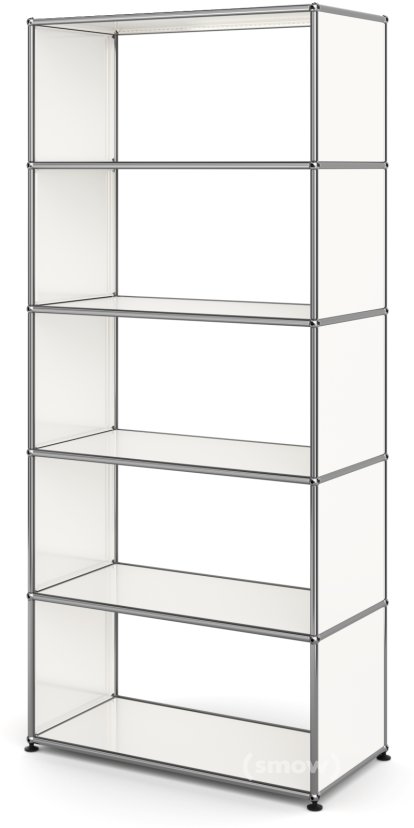 USM Haller Living Room Shelf M Type 1, without back panel, Pure white RAL 9010