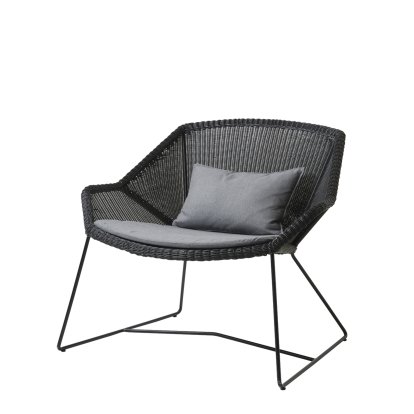 Breeze Lounge Chair Lowback, Black, Natté - Grey