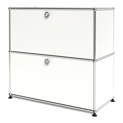 USM Haller Sideboard M, Customizable, Pure white RAL 9010, With drop-down door, With drop-down door