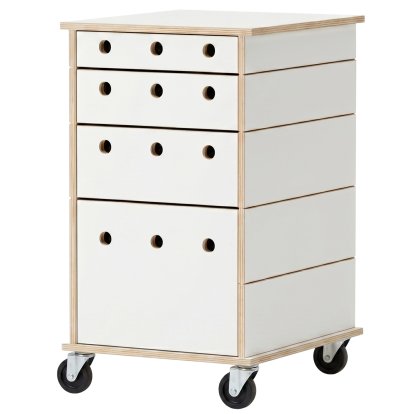 Lader Roll Container, 4 drawers, White