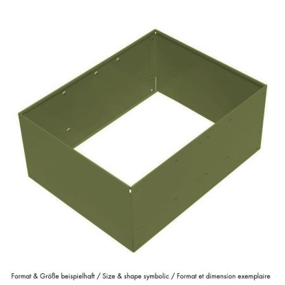 USM Metal Box Insert for USM Haller Extension Door, 50 x 35 x 35, Olive green RAL 6003