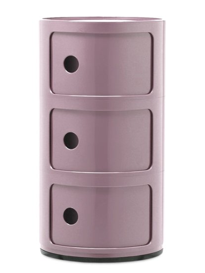 Componibili Container Round - 3 Compartments, Mauve