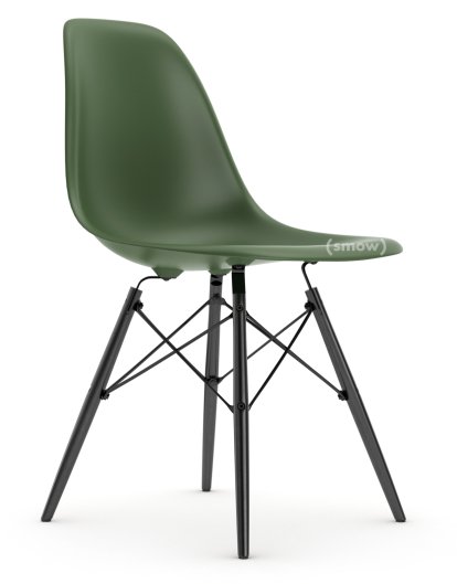 Eames Plastic Side Chair DSW, Forest, Without upholstery, Without upholstery, Standard version - 43 cm, Black maple