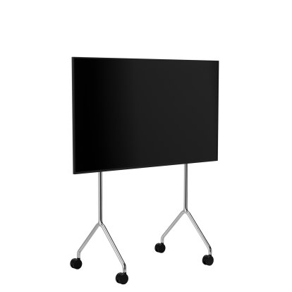 Moon TV Stand, Light, Chrome