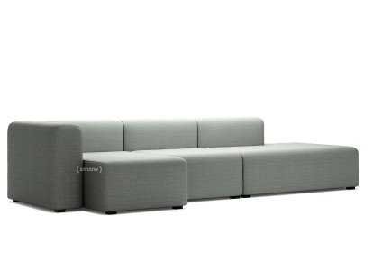 Mags Sofa with Récamière, Left armrest, Steelcut Trio 133 - light grey