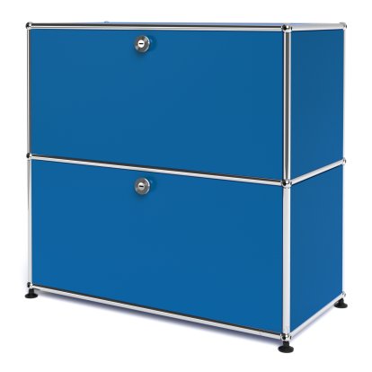 USM Haller Sideboard M, Customizable, Gentian blue RAL 5010, With drop-down door, With drop-down door