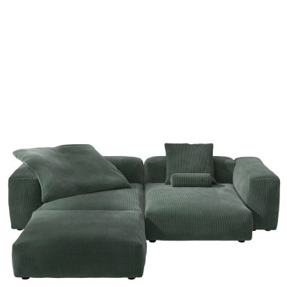 Vetsak Sofa Set 3, Cord velours - Hunter, With cushions