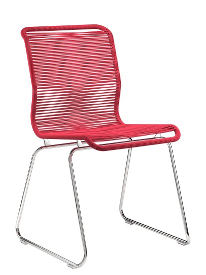 Panton One Chair, Scarlett, Chrome
