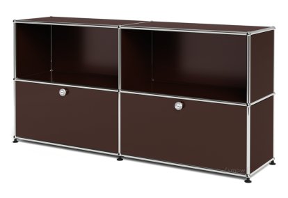 USM Haller Sideboard L with 2 Drop-down Doors, USM brown