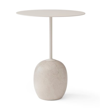 Lato Side Table LN8 / LN9, Round (Ø 40 cm), Ivory White / Crema Diva marble