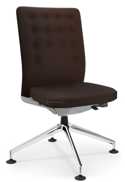 ID Trim Conference, Without lumbar support, Without armrests, Soft grey, Seat and back Plano, Brown