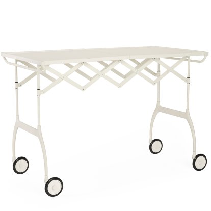 Battista Drinks Trolley, Surface matt, White, Colour matching matt lacquered
