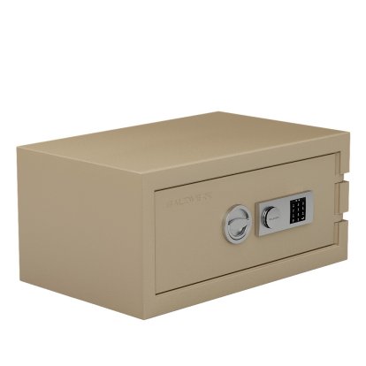 Balzsafe Connect Safe for USM Haller Shelves, 75 cm x 35 cm x 50 cm, Beige RAL 1019, Electronic combination lock with master key