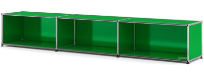 USM Haller Lowboard XL, Customizable, USM green, Open, 35 cm