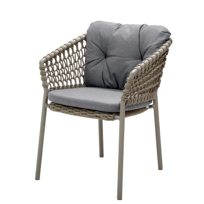 Ocean Chair, Open soft Rope – Taupe, Natté - Grey