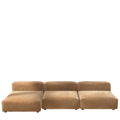 Vetsak Sofa Set 4, Cord velours - Camel, Without cushion