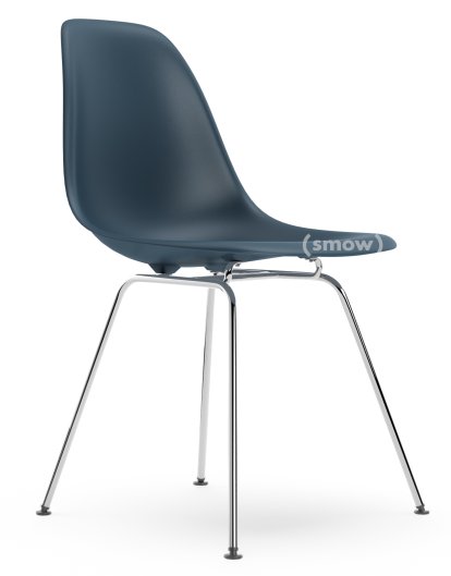 Eames Plastic Side Chair DSX, Sea blue, Without upholstery, Without upholstery, Standard version - 43 cm, Chrome-plated