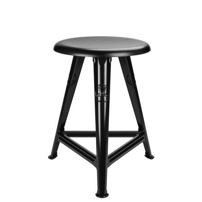 Rowac Stool – Model 1 / 50 cm, Oak black, Glossy black