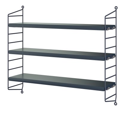 String Pocket Shelf, Nybroblå lacquered