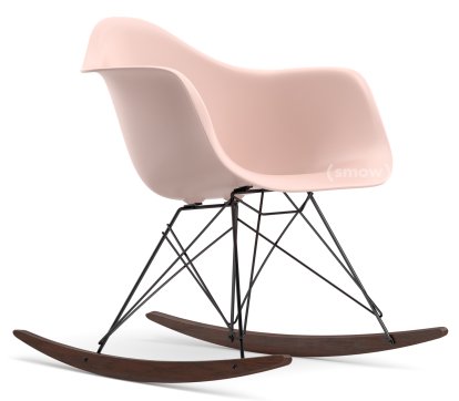 Eames Plastic Armchair RAR, Pale rose, Coated basic dark, Dark maple